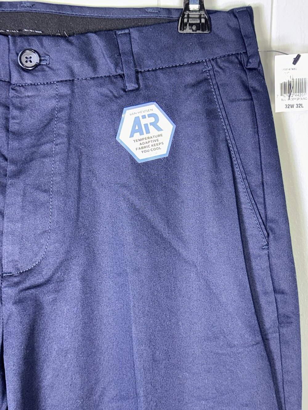 Van Heusen AiR Cooling Max-Flex Waistband Stretch Wicking Straight Fit Pants 32 - Picture 4 of 11